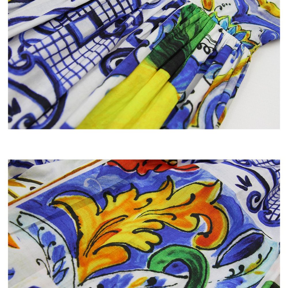 Extremely high-end Majolica dress (unbranded) - Picture 7 of 9